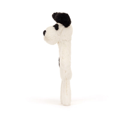Jellycat Black and White Puppy Ring Rattle | Jellycat Stockist in Newcastle, NSW at Zebra Finch Marketown