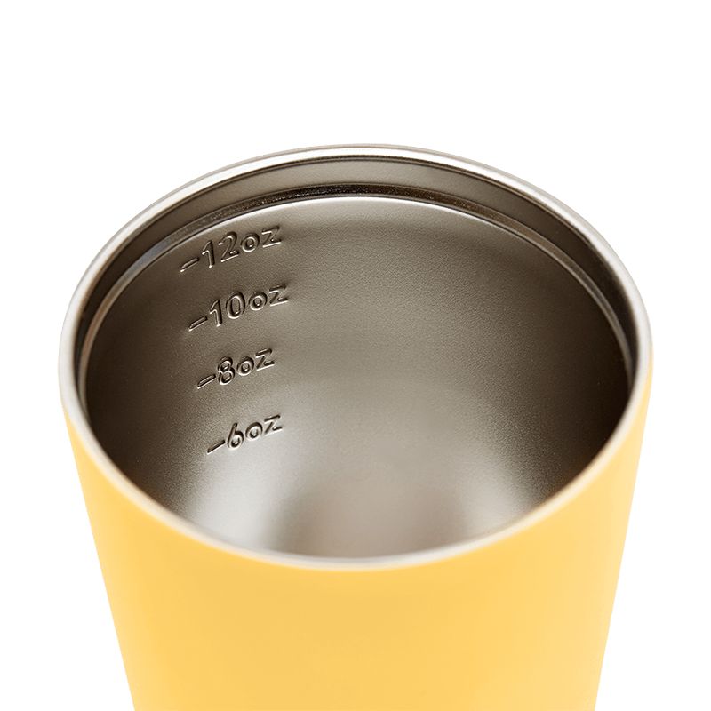 Canary yellow Made By Fressko reusable coffee cup - 12oz