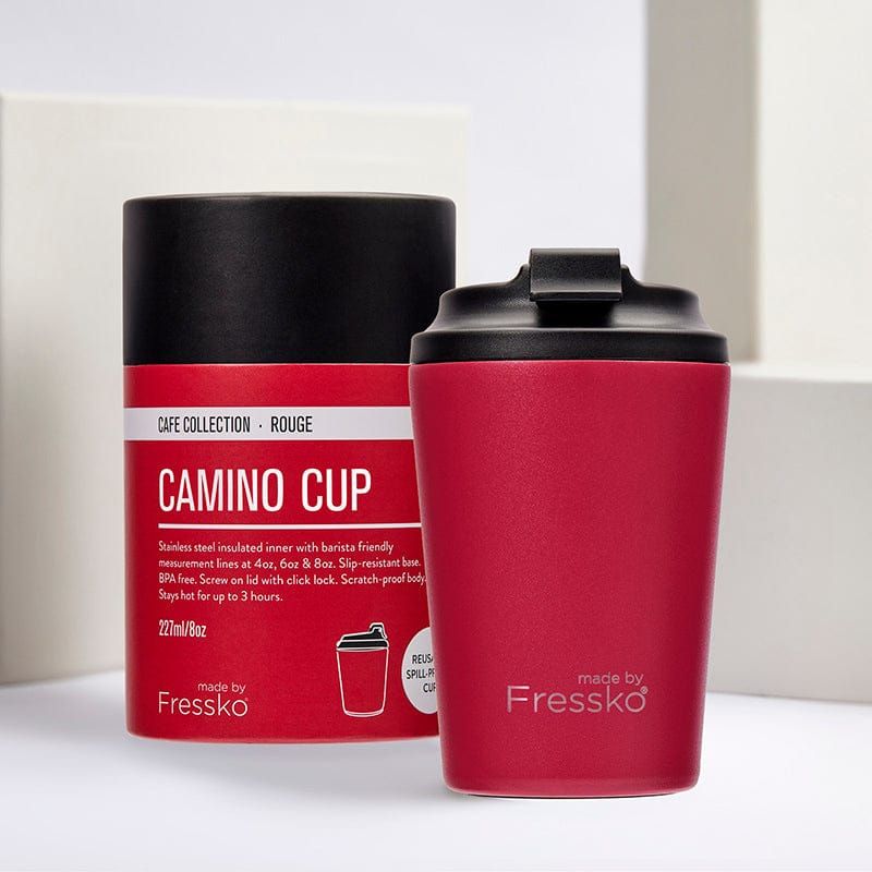 Camino Made by Fressko reusable coffee cup in the colour rouge - 12oz