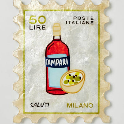 Campari Stamp Wall Art by Jones and CO