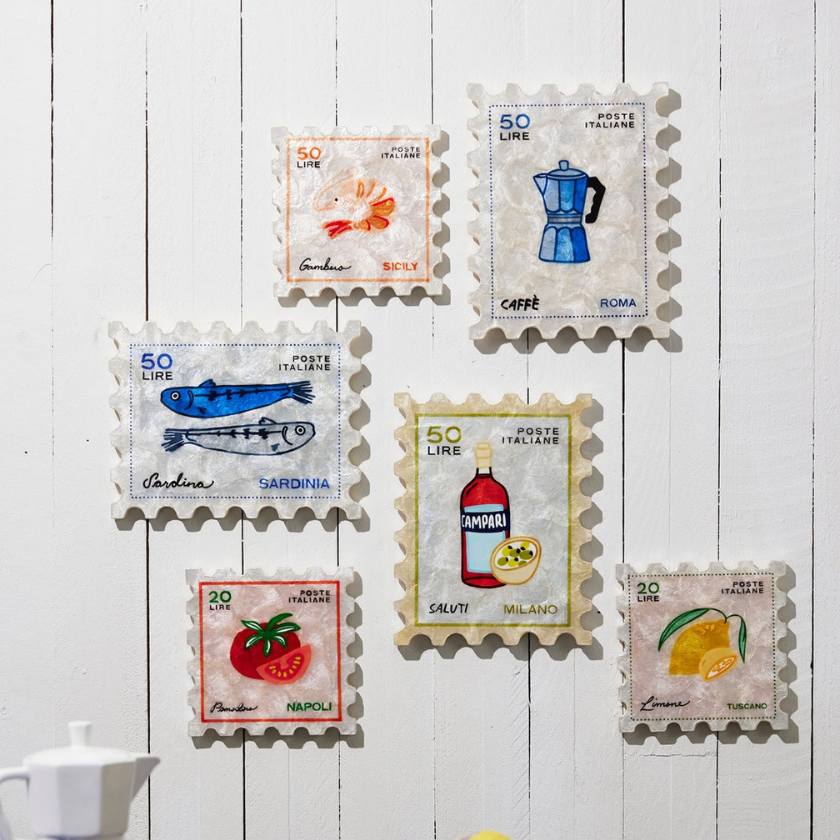 Campari Stamp Wall Art by Jones and CO