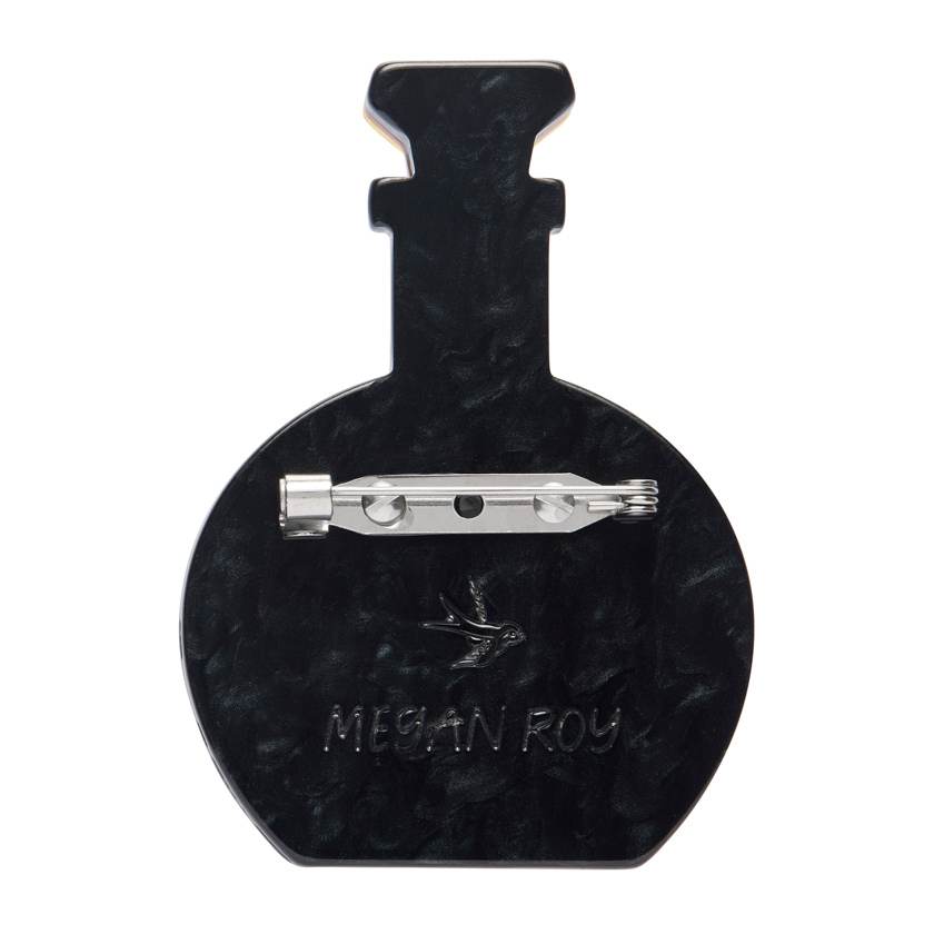 Pink 'Love Potion' bottle charm with a diamond on a white background by Erstwilder from their 2025 Haunted at Heart Collection | Erstwilder Stockist in Newcastle, NSW at Zebra Finch