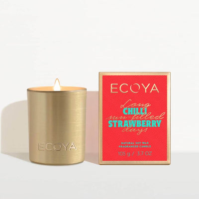 Ecoya candle with packaging on a white background