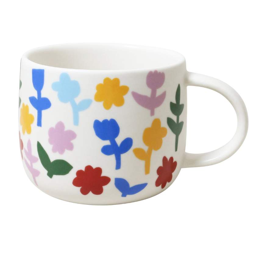 Claire Ritchie Flower Party Ceramic Mug with Flowers