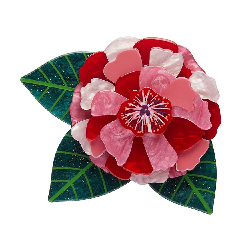 Classic camelia brooch by Erstwilder from their 2025 Jocelyn Proust collection