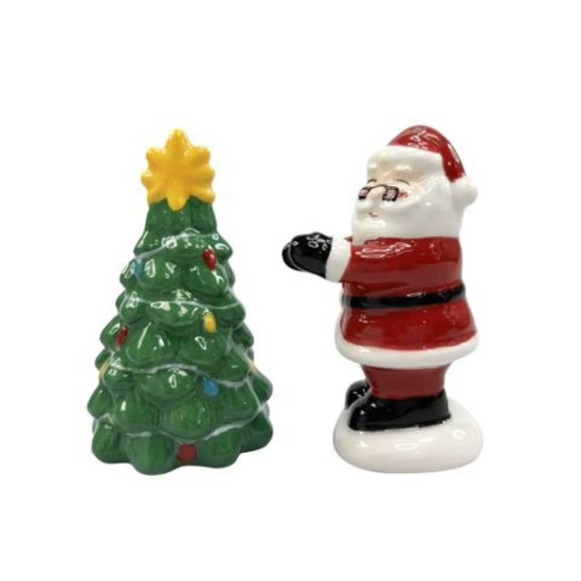 Coast to Coast Santa and tree S&P Shaker Ceramic