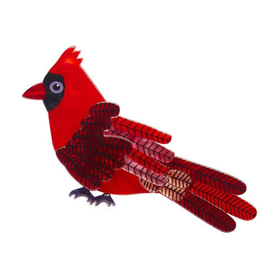 Crimson Cardinal Brooch by Erstwilder from their 2025 Jocelyn Proust collection