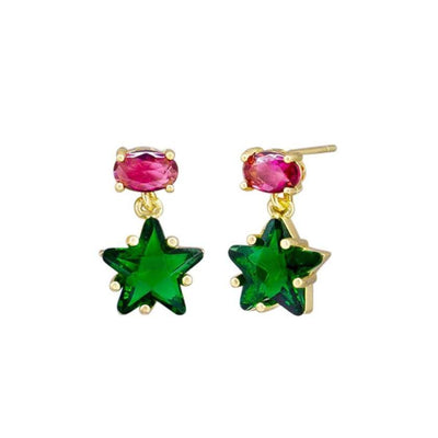 Crystal Star Earrings