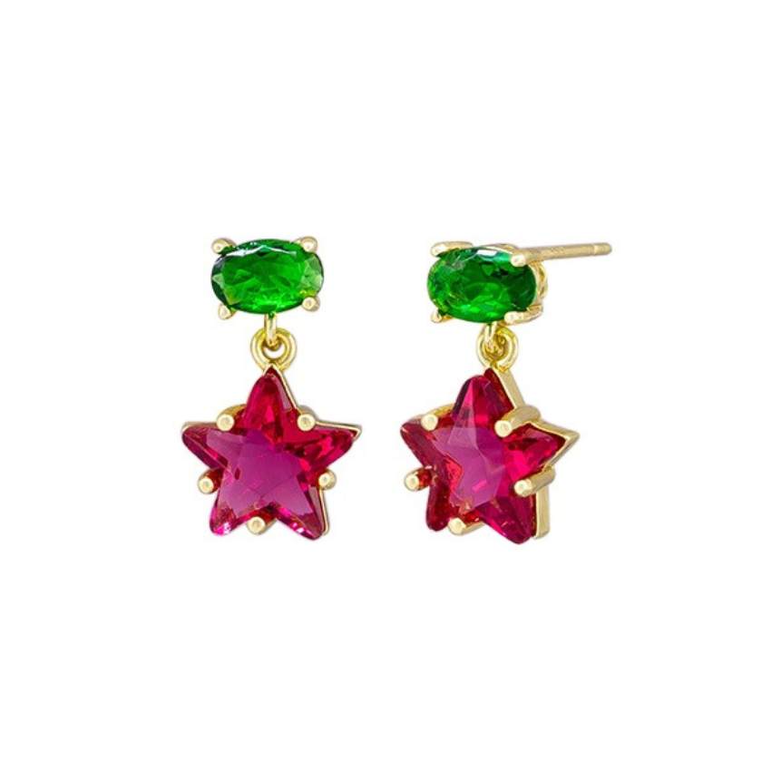 Crystal Star Earrings
