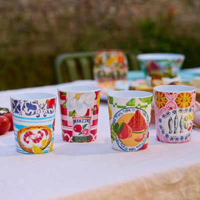 Cup Set Italian Summer on table by La La Land 