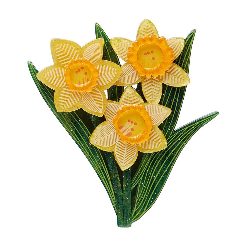 Delightful Daffodils Brooch by Erstwilder from their 2025 Jocelyn Proust collection