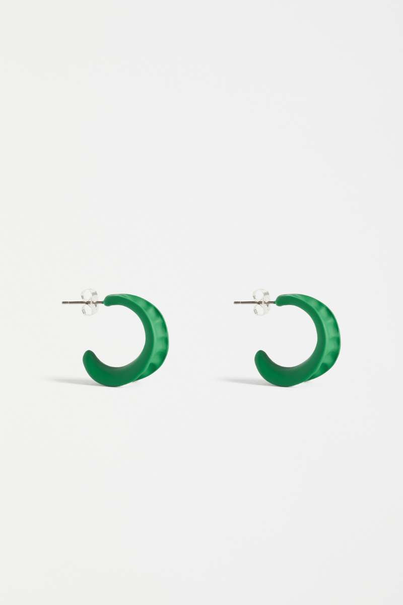 Dorn Hoop Earring in Aloe Green by Elk the Label