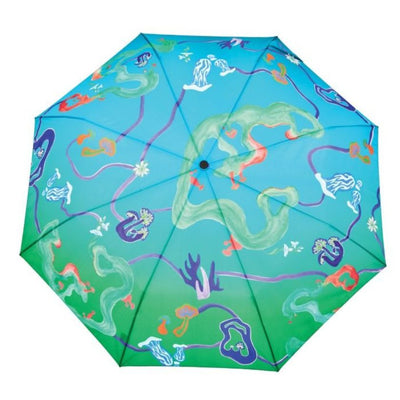 Duckhead Umbrella in Aqua Fungi