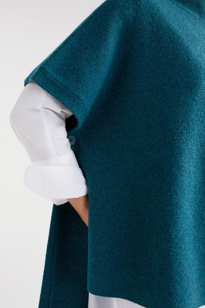 Teal Obal Poncho by Elk the Label