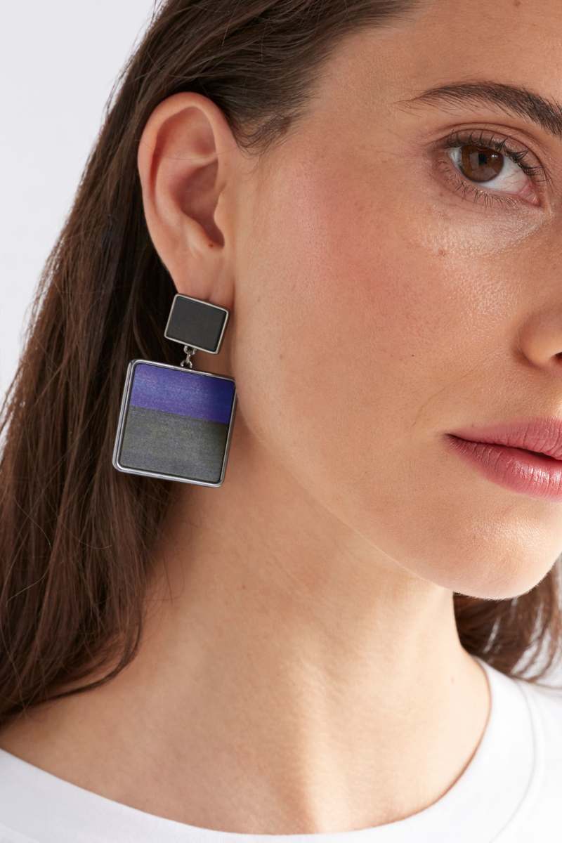 Elk the Label Brikks Earring in Cobalt | Elk the Label Stockist in Newcastle, NSW