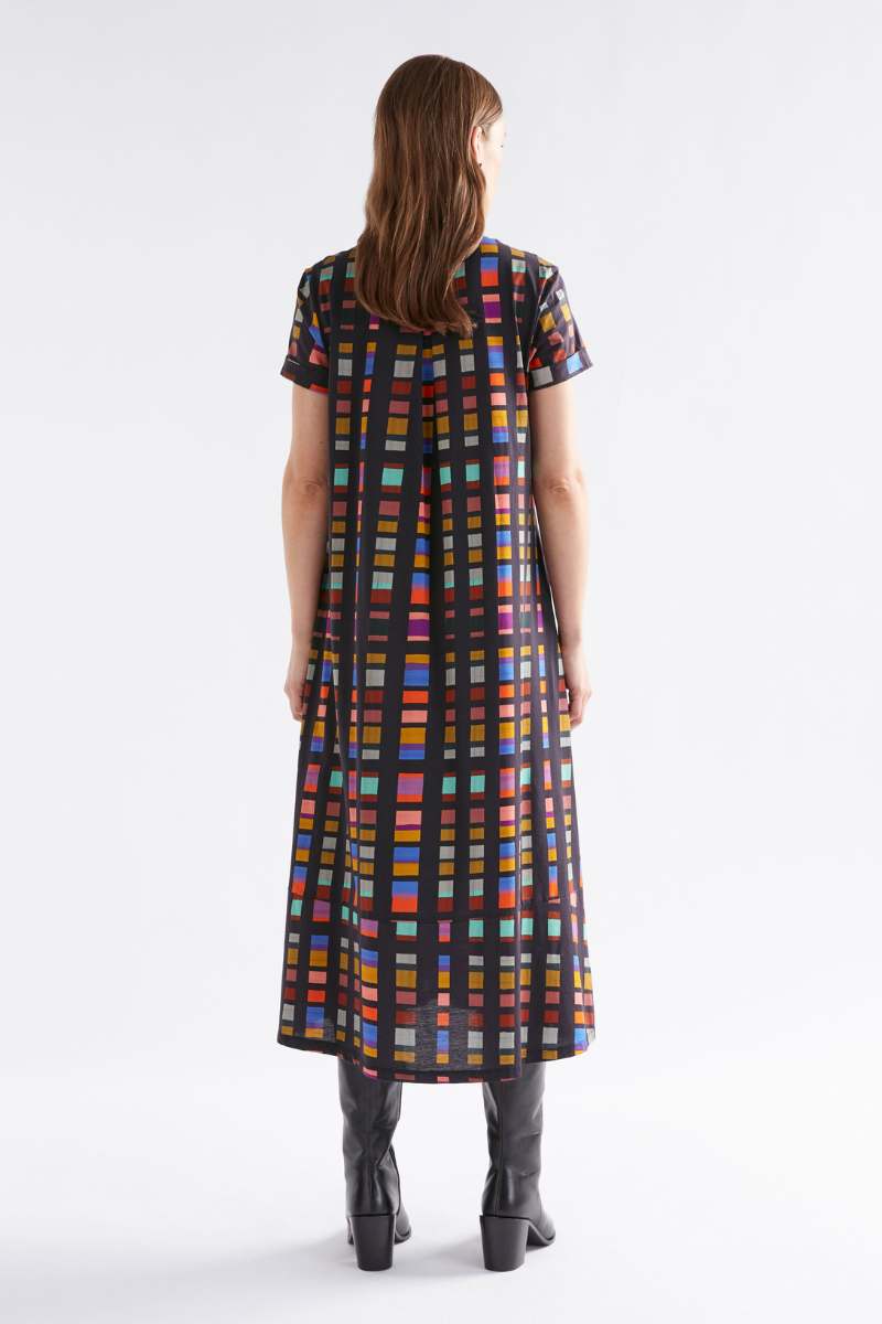 Elk the Label Haki Dress in Tessela Pattern | Elk The Label Stockist in Newcastle, NSW Australia