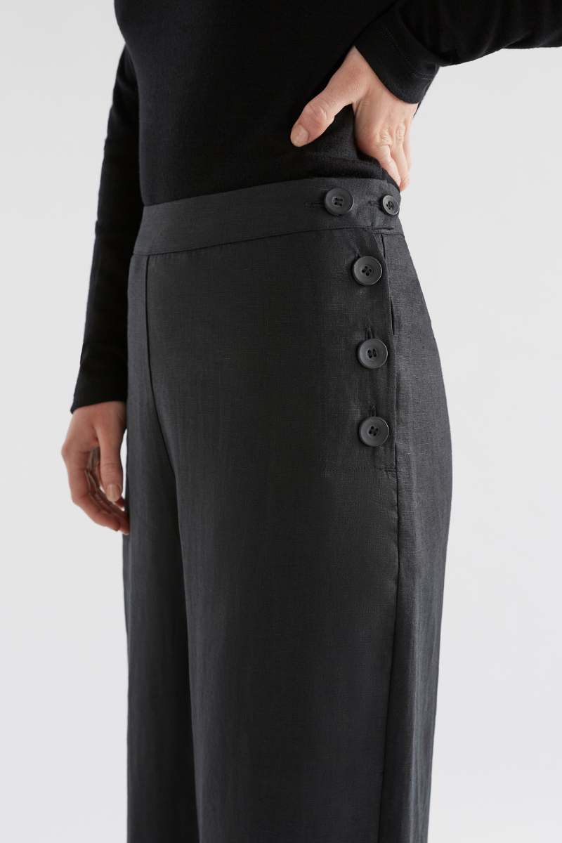 Elk the Label Hersom Pants in Black | Linen | Elk Stockist in Newcastle, NSW