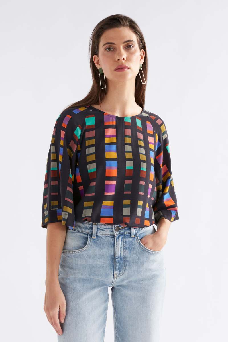 Elk the Label Malo Top in Tessela Print