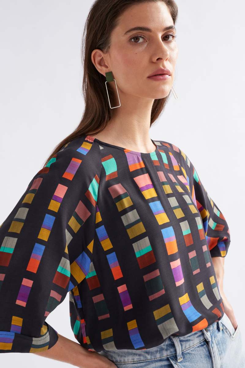 Elk the Label Malo Top in Tessela Print