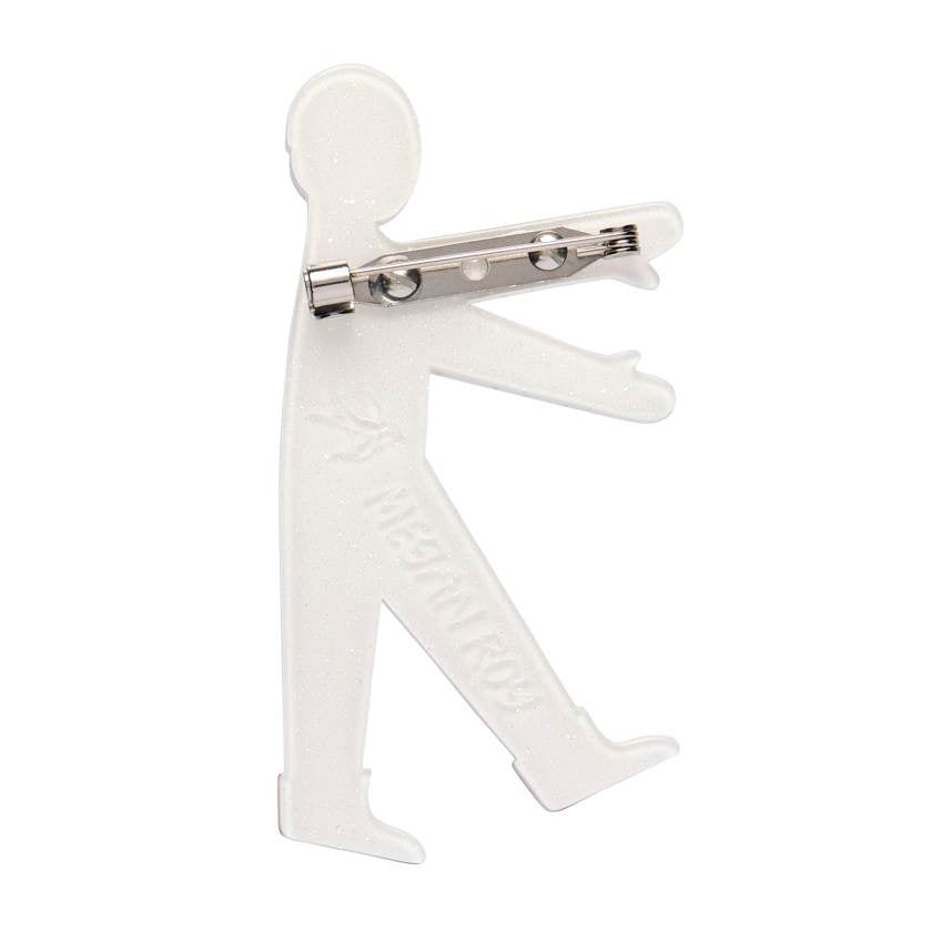 Mummy costume with bandages and red shoes on a white background - I Want My Mummy Brooch by Erstwilder from their 2025 Haunted At Heart Collection | Erstwilder Stockist at Zebra Finch in Newcastle, NSW