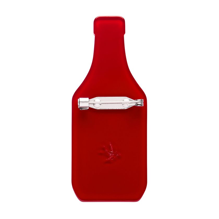 Back of Erstwilder Main Squeeze Brooch Tomato Sauce - from their Condiments collection