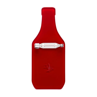 Back of Erstwilder Main Squeeze Brooch Tomato Sauce - from their Condiments collection