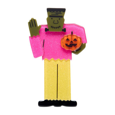 Frankensteins Friendly Monster brooch by Erstwilder from their 2025 Haunted at Heart collection | Erstwilder stockist in Newcastle, NSW at Zebra Finch Style