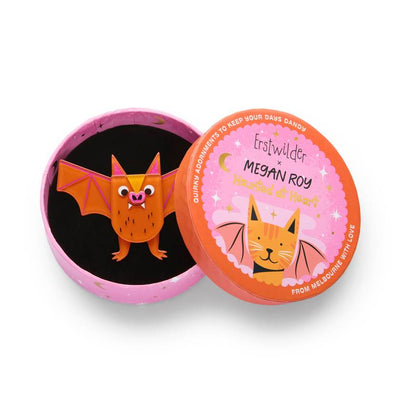 Erstwilder's Going Batty Brooch from their 2025 Haunted at Heart collection | Erstwilder stockist in Newcastle, NSW at Zebra Finch Style