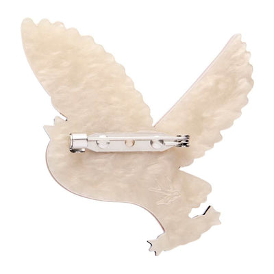 Resin brooch owl with a green hat on a white background by Erstwilder | From their 2025 Merry Menagerie collection