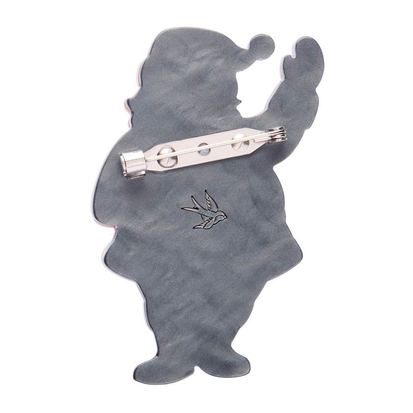 Resin santa brooch by Erstwilder from their 2025 Christmas collection by Erstwilder