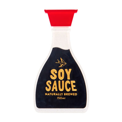 Erstwilder's The Joy of Soy - Soy Sauce resin brooch from their Condiments collection
