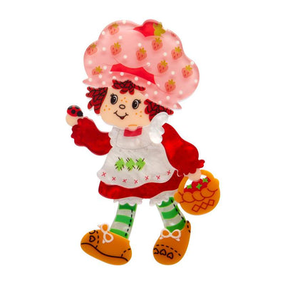 Strawberry Shortcake Strolling Brooch by Erstwilder from their 2025 Strawberry Shortcake release | Erstwilder stockist at Zebra Finch in Newcastle, NSW