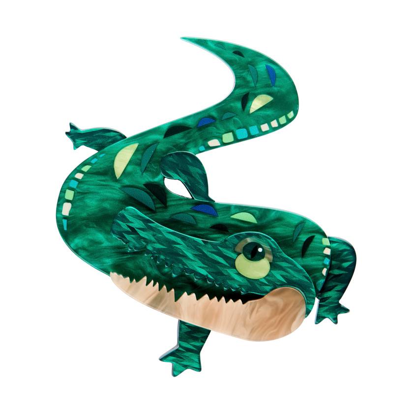 Erstwilder x Pete Cromer 2025 North Amercia collection | Stockist in Newcastle, NSW at Zebra Finch Style | The Ancient Alligator Brooch