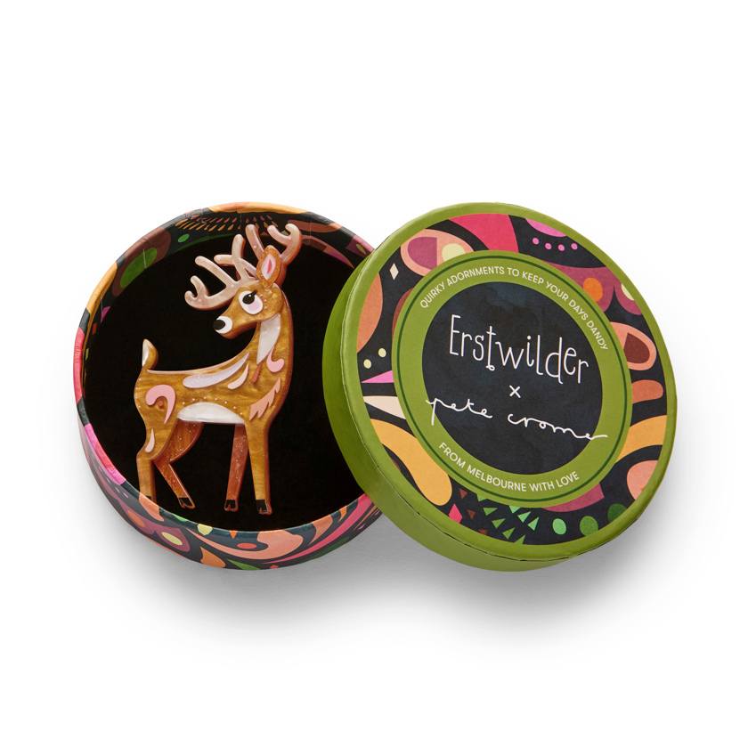 Erstwilder x Pete Cromer 2025 North Amercia collection | Stockist in Newcastle, NSW at Zebra Finch Style | The Dainty Deer Brooch