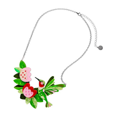 Erstwilder x Pete Cromer 2025 North Amercia collection | Stockist in Newcastle, NSW at Zebra Finch Style |  The Riveting Ruby-Throated Hummingbird Necklace