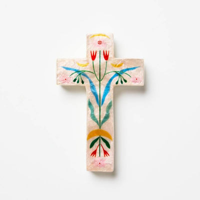 Fable Pink Floral Small cross by Jones and Co | Jones and Co Stockist in Newcastle, NSw at Zebra Finch