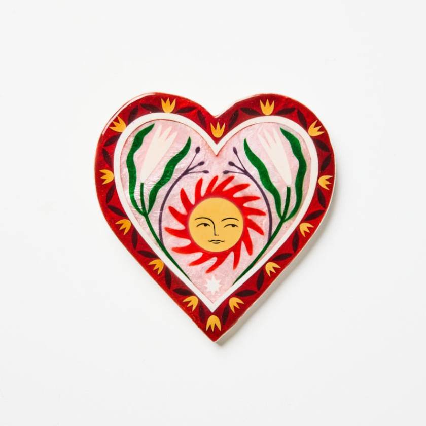 Fable Pink Sun Heart by Jones and Co | Jones and Co Stockist at Zebra Finch in Newcastle, NSW