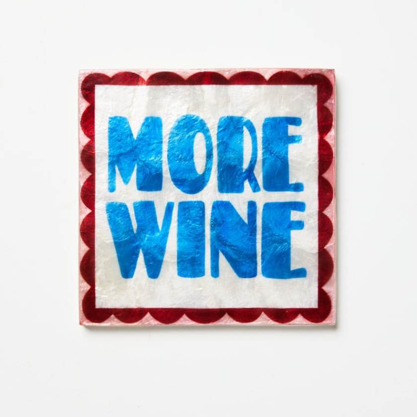 More Wine wall art tile by jones and Co | Jones and co stockist at zebra finch in newcastle, nsw