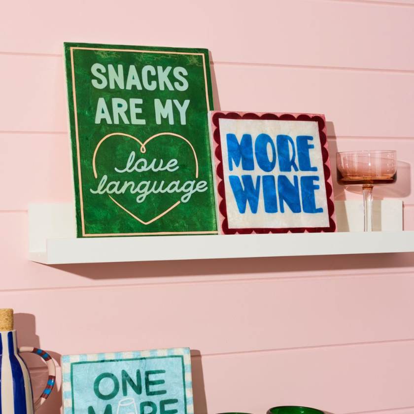 More Wine wall art tile by jones and Co | Jones and co stockist at zebra finch in newcastle, nsw