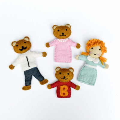 Goldilocks and the Three Bears Finger puppet set by Taras Treasures