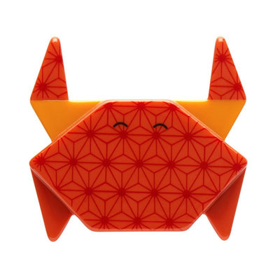 The Good Crab brooch by Erstwilder, from their 2023 Origami collection