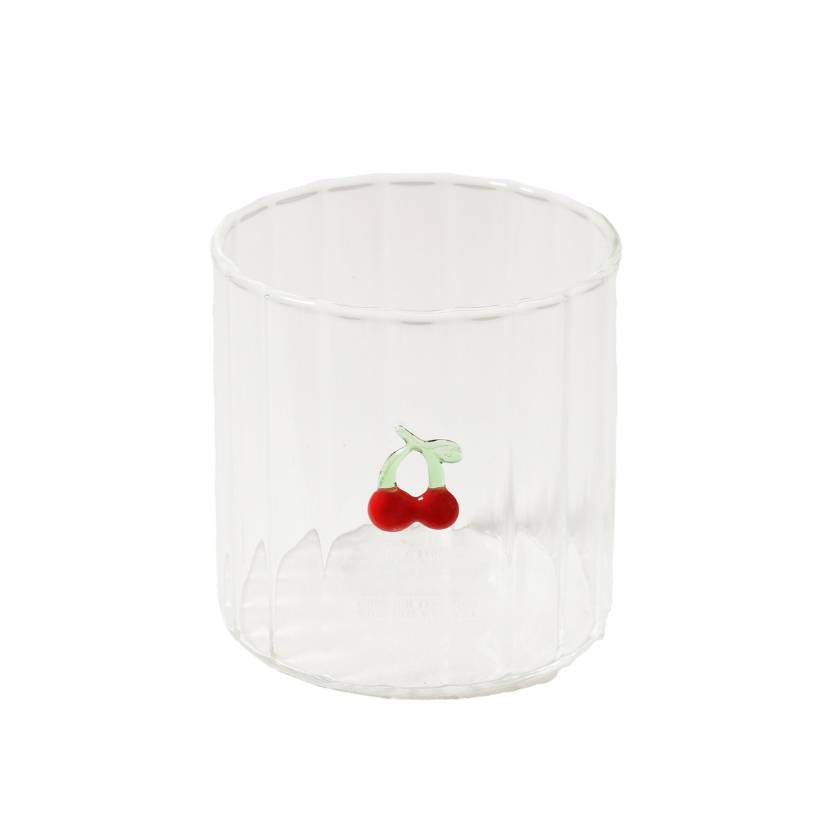 Clear glass with a cherry design by Robert Gordon | Robert Gordon is stocked at Zebra Finch Style in Newcastle, NSW