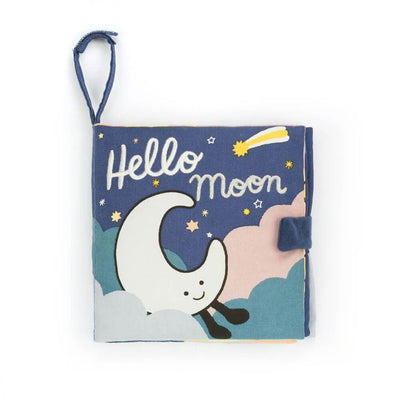 Hello Moon Fabric Book by Jellycat . Jellycat Stockist in Newcastle, NSW at Zebra Finch Style