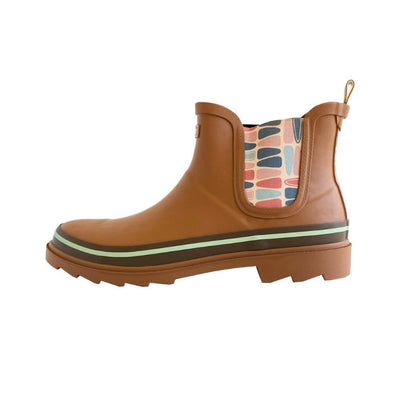 Side view of Hey Harry Gumboots in Tan - Wilma