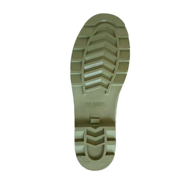 Sole view of Hey Harry Uno Green Olive Gumboot | Stockists at Zebra Finch in Newcastle NSW