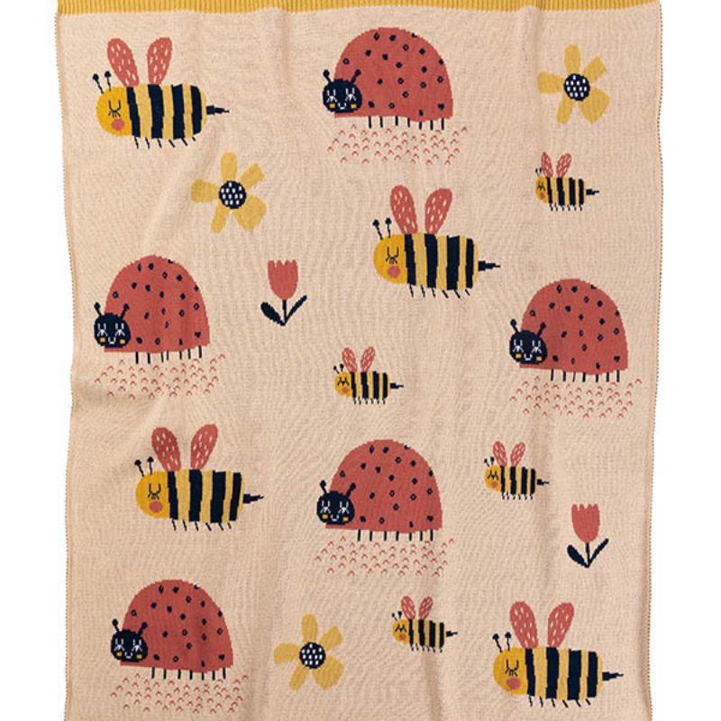 Indus ladybug and bee blanket