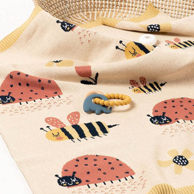 Indus ladybug and bee blanket