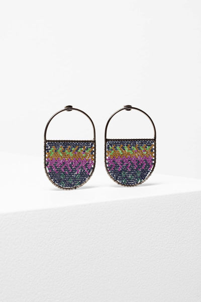 Jallo drop earring in flette print