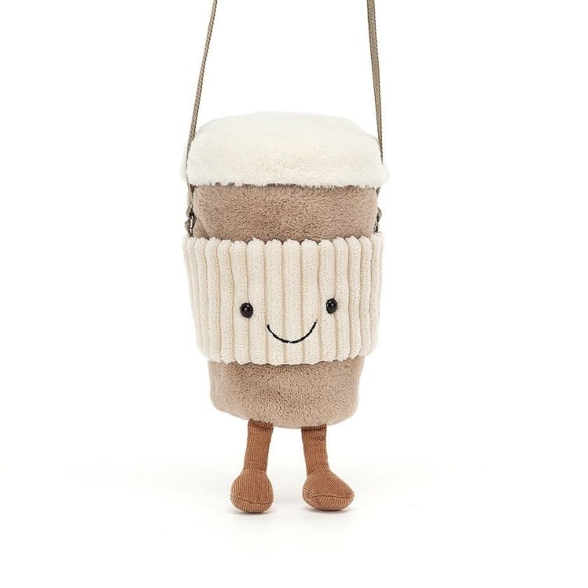  ジェリーキャット COFFEE TO GO BAG ぬいぐるみ Jellycat Coffee-To-Go Shoulder Bag | Zebra Finch Style