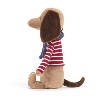 Jellycat Beatbik Buddy Sausage Dog | Zebra Finch Style | Jellycat Stockist in Newcastle, NSW